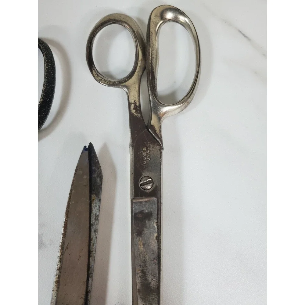 Lot of 7‎ Vintage Keen Kutter REX Wilbert Scissors Made in USA Germany Italy